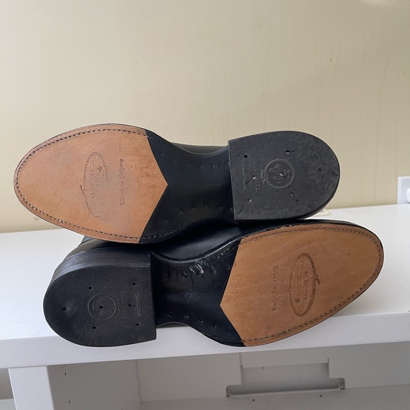 NWT Alberta Boot Black Kangaroo Leather Western Cowboy Boots Men Size 8.5 US - Picture 4 of 8